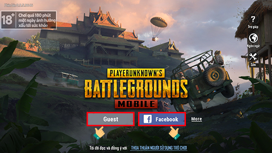 Hai c&aacute;ch đăng nhập l&agrave; Guest v&agrave; Facebook.