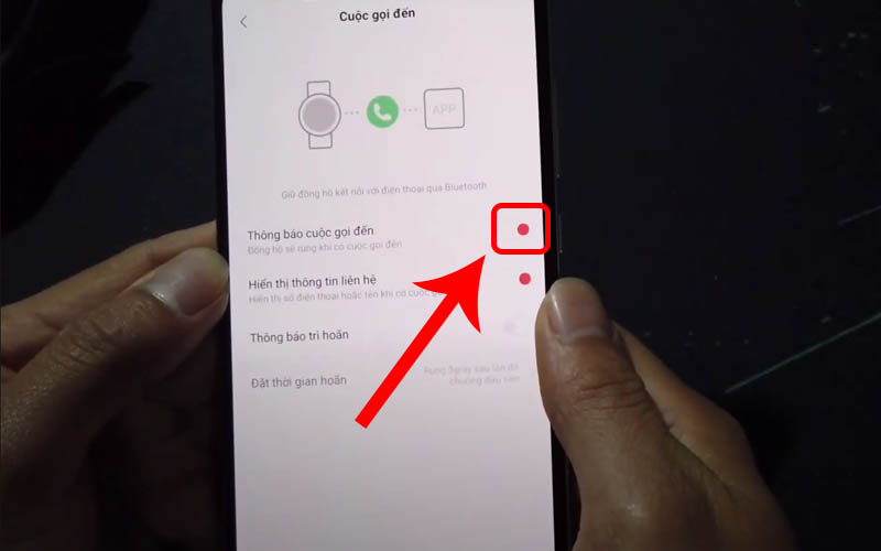 Kích hoạt thông báo cuộc gọi đến