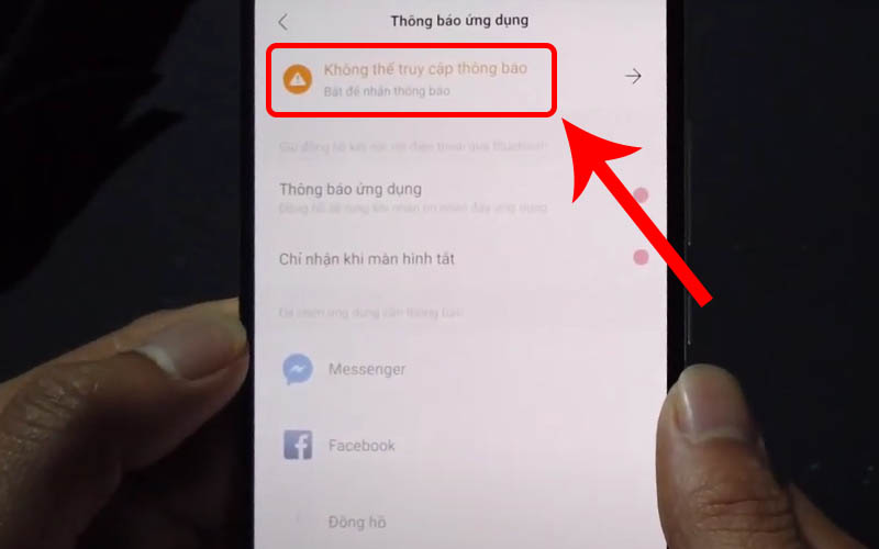 Nhấn vào biểu tượng Warning để cấp quyền cho Amazfit