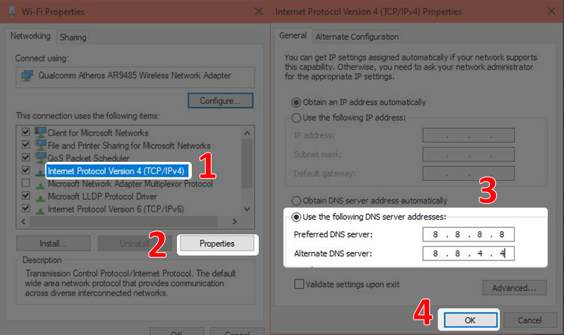 Tăng tốc độ mạng bằng cách thay đổi địa chỉ DNS Server (2)