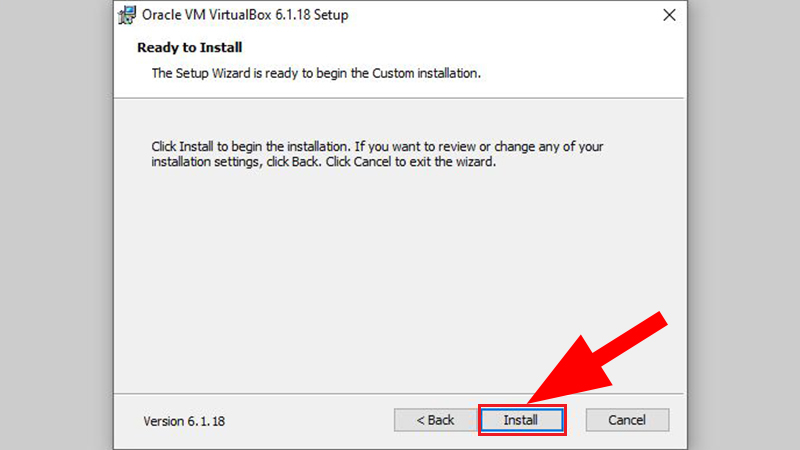 Chọn Install để bắt đầu cài đặt.