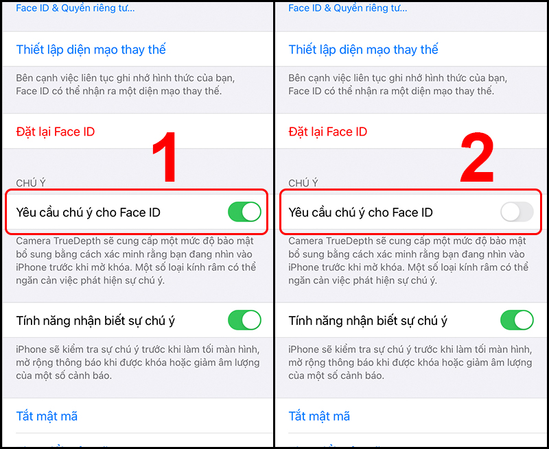 Tắt yêu cầu chú ý để xài kính râm với Face ID dễ hơn