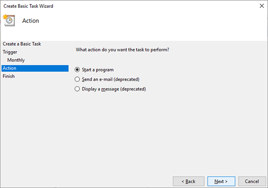 Tạo lịch tự động x&oacute;a file r&aacute;c tr&ecirc;n Windows 10