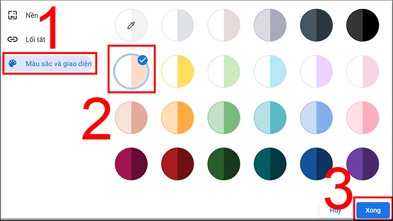 Chọn màu sắc cho Google Chrome