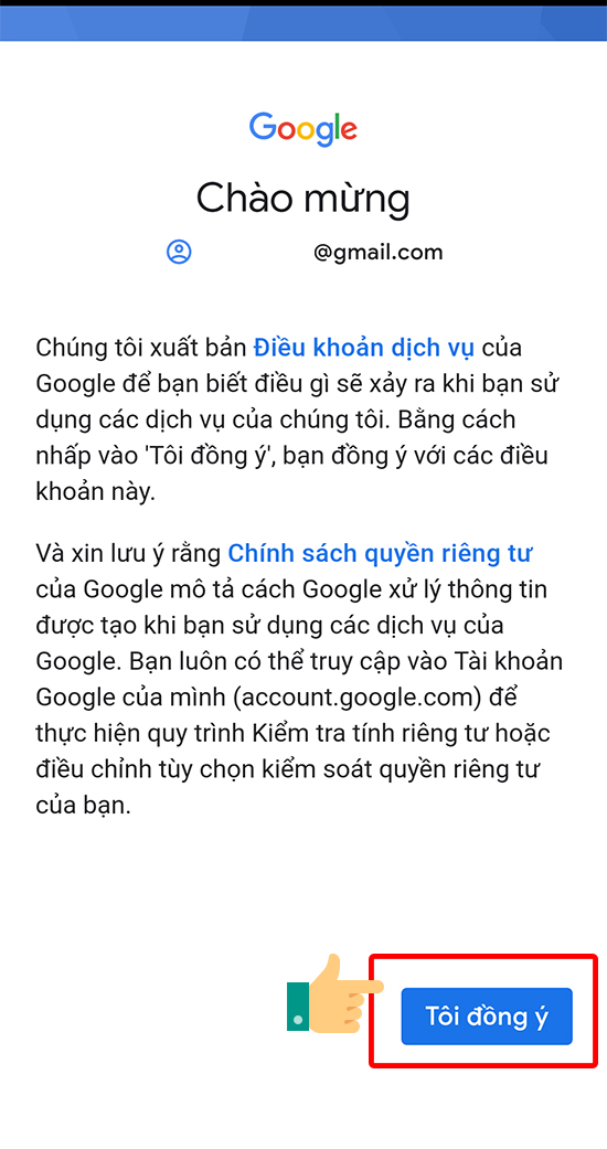 Cách thêm tài khoản Google trên thiết bị Android