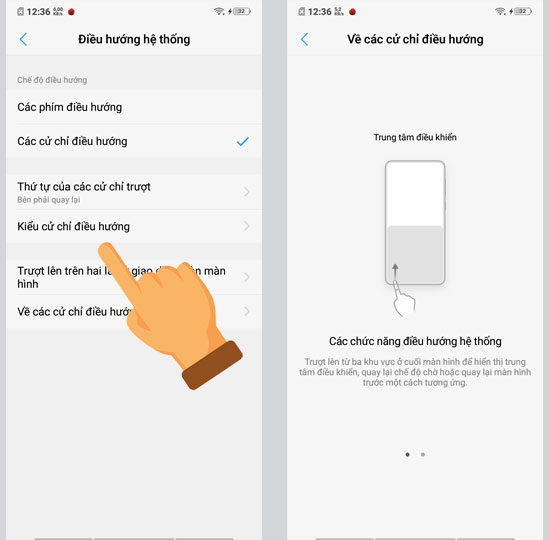 Kiểu cử chỉ điều hướng