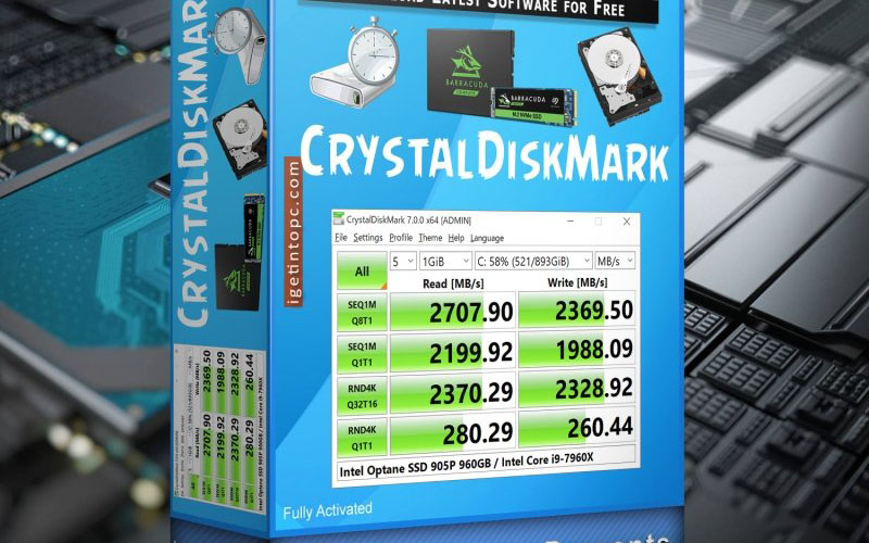 CrystalDiskMark là phần mềm miễn phí, mã nguồn mở
