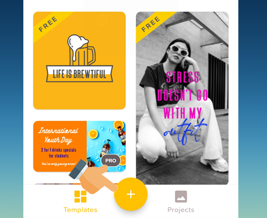 Để tự thiết kế bạn chọn v&agrave;o dấu cộng