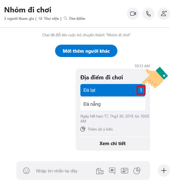 Cách tạo bình chọn trên ứng dụng Skype