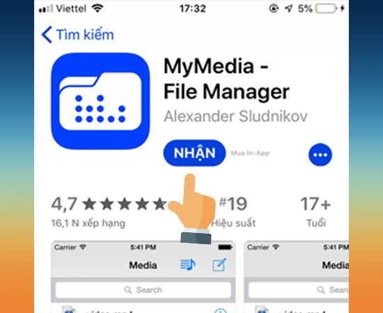Tải ứng dụng MyMedia trên App Store.