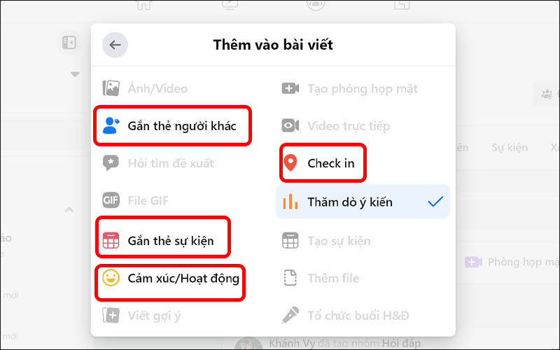 Thêm một số thông tin cho cuộc thăm dò