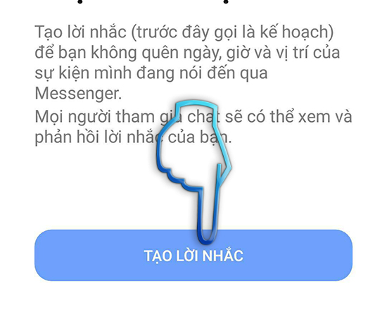 - Bước 4: Chọn tạo lời nhắc.