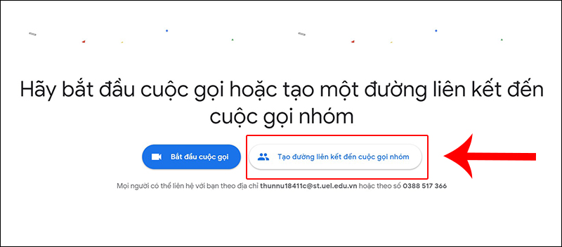 Tạo đường li&ecirc;n kết đến cuộc gọi nh&oacute;m