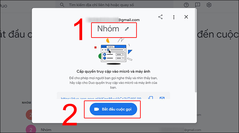 Bắt đầu cuộc gọi