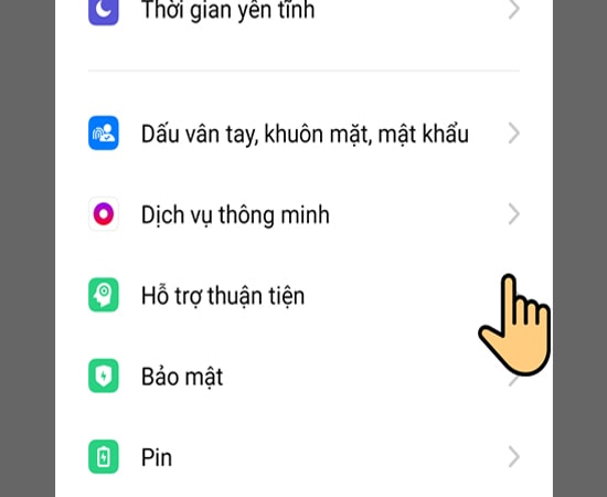 Chọn Hỗ trợ thuận tiện