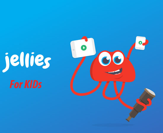 Jellies For Kids giúp quản lý được các video, chương trình cho con em 