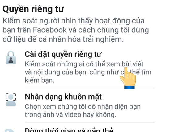 Bước 4: Kéo xuống dưới chọn 