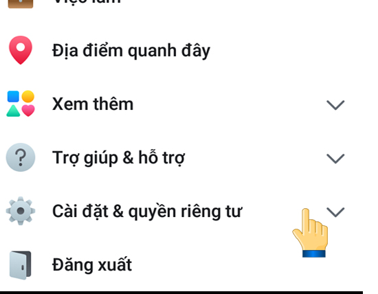 Chọn mục 