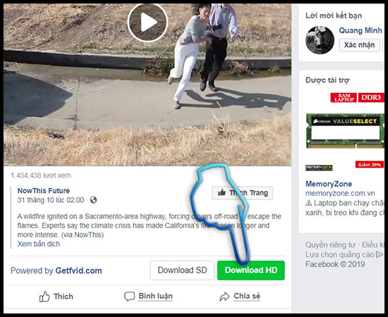Sử dụng Facebook Video Downloader