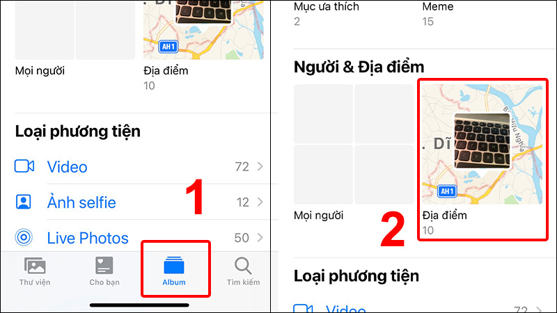 Vào album Địa điểm