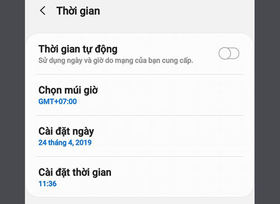 Kiểm tra thời gian trên máy