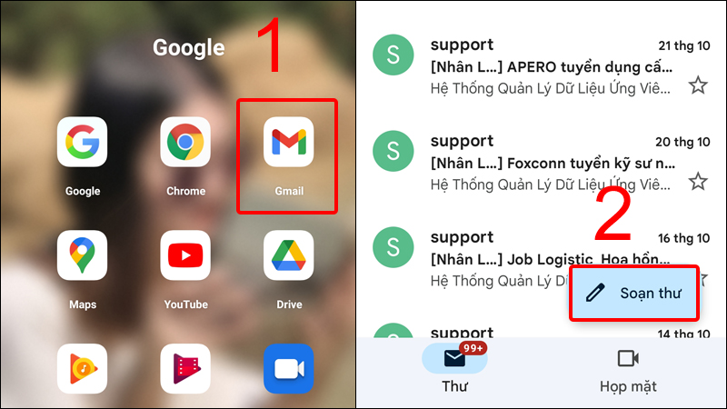 Chọn phần Soạn thư