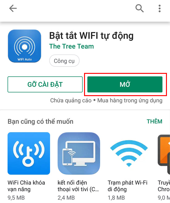 Ứng dụng Bật tắt WIFI tự động