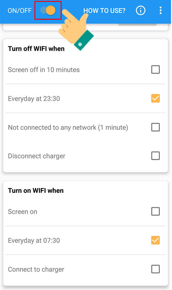 Gạt bật ứng dụng
