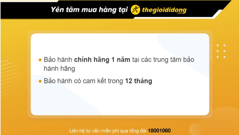 Chính sách bảo hành tại Thế Giới Di Động