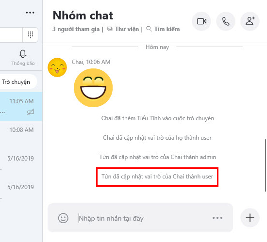 Cách thêm Admin vào nhóm chat Skype