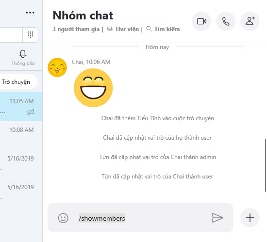 Cách thêm Admin vào nhóm chat Skype