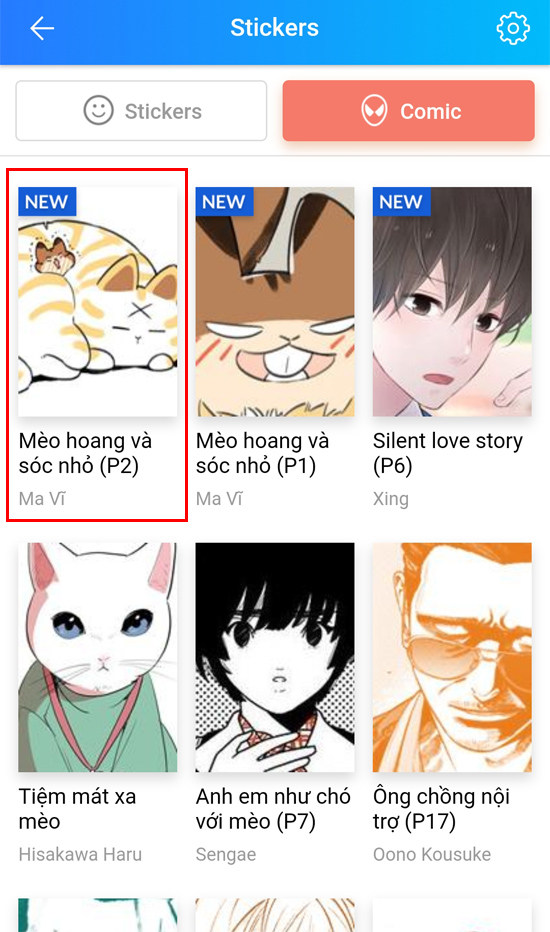 chọn mẩu truyện ngắn bạn muốn xem