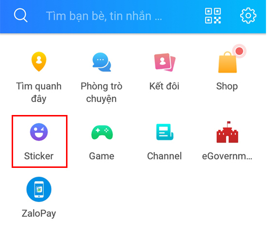 chọn Sticker