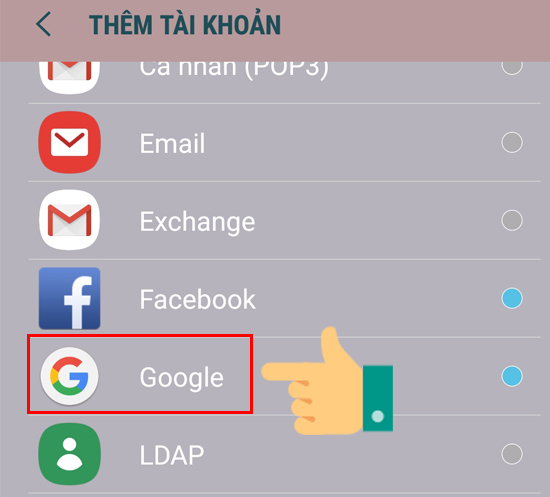 chọn Google 