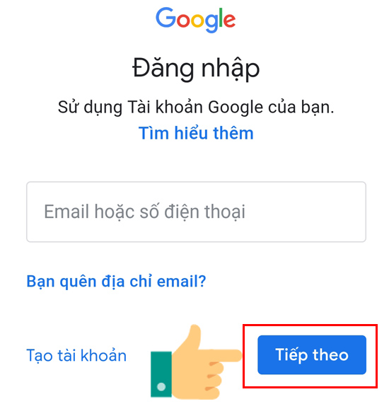 Nhập mật khẩu của tài khoản