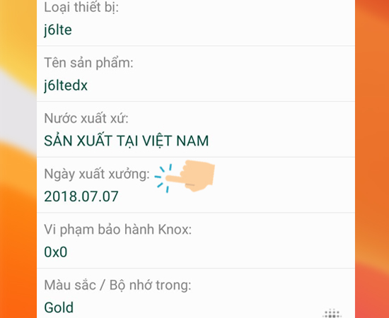 Vào phần TỔNG QUAN để xem ngày xuất xưởng.