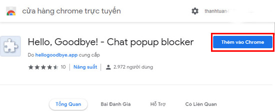 Th&ecirc;m v&agrave;o Chrome