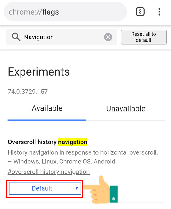 Overscroll history navigation