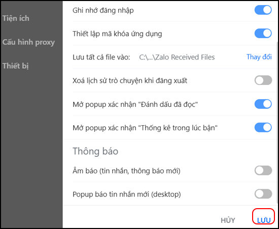Bước 5: Cuối cùng bạn chọn Lưu một lần nữa để hoàn tất.
