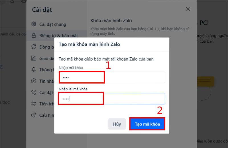 An toàn và bảo mật là vấn đề quan trọng khi sử dụng Zalo trên máy tính. Đặt mật khẩu cho tài khoản Zalo của bạn ngay bây giờ với hình ảnh liên quan này.