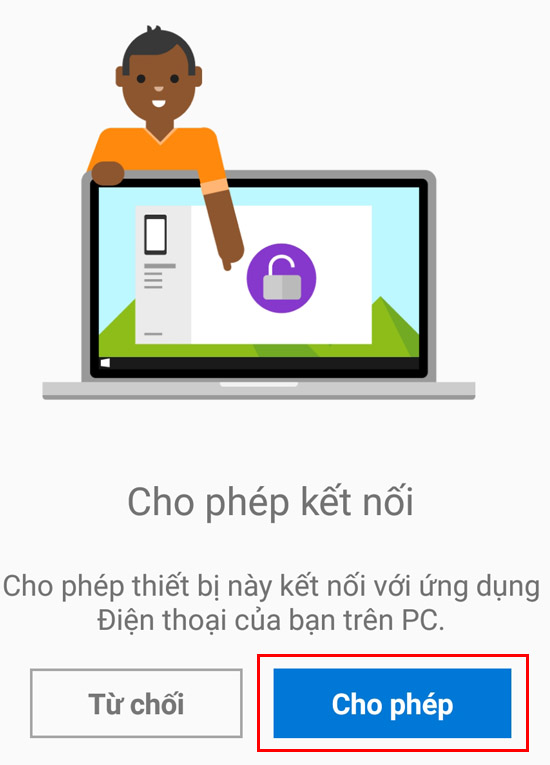 cho phép kết nối 