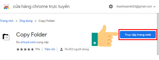 Chọn Truy cập trang web