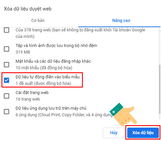 Hướng dẫn xóa biểu mẫu tự điền chrome Chi tiết và dễ hiểu