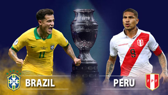 chung kết giữa Brazil và Peru sẽ diễn ra vào rạng sáng ngày 8/7