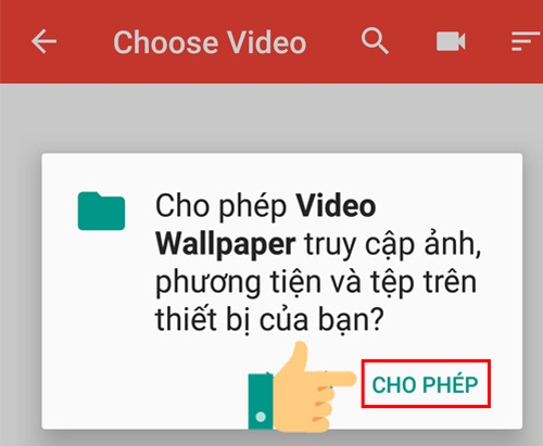 Cấp quyền cho ứng dụng