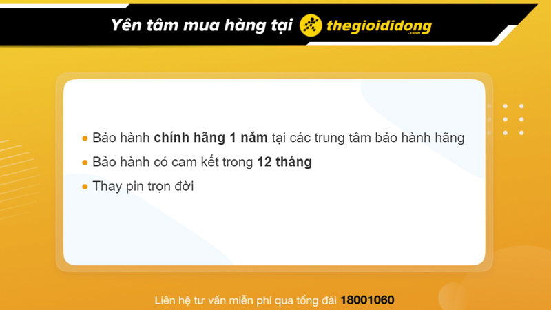 Chính sách bảo hành đồng hồ tại Thế Giới Di Động