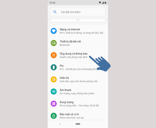 Cài đặt ứng dụng và thông báo