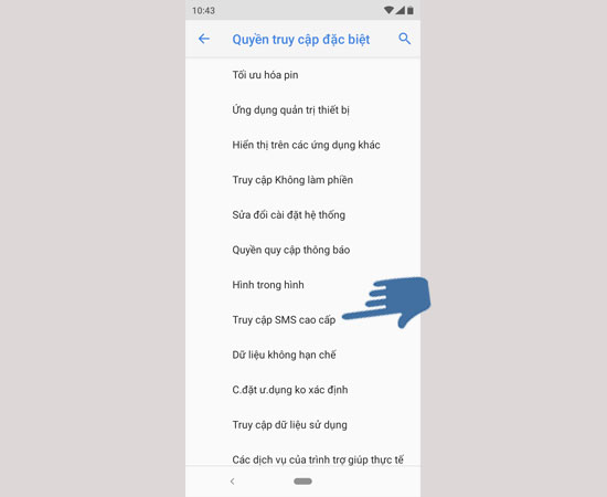 Truy cập SMS cao cấp