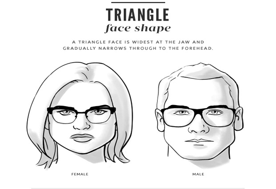 Choose men's glasses for a diamond-shaped face