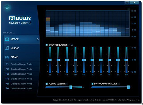 bộ điều chỉnh dolby audio